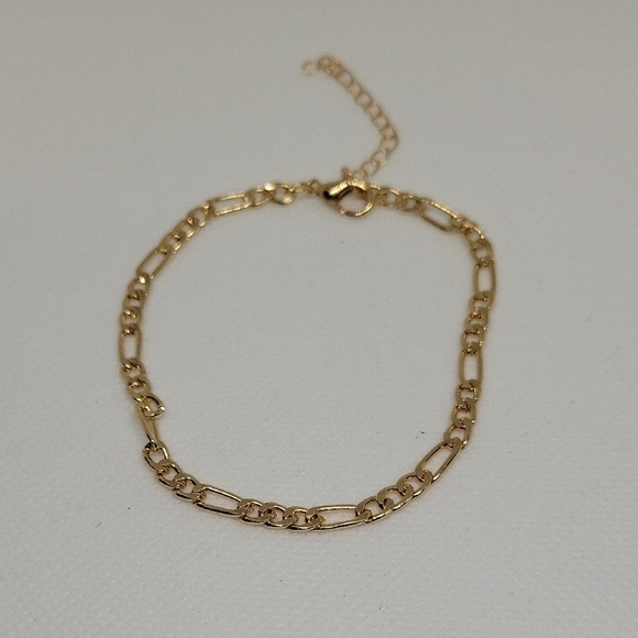 Gold Tone Chain 7" + 2"  Bracelet - Picture 1 of 2